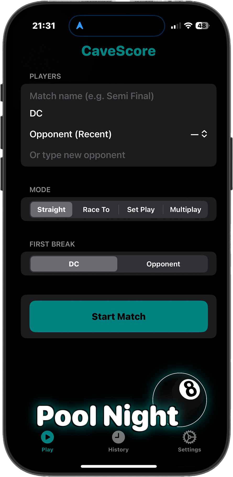 CaveScore iOS screenshot 1